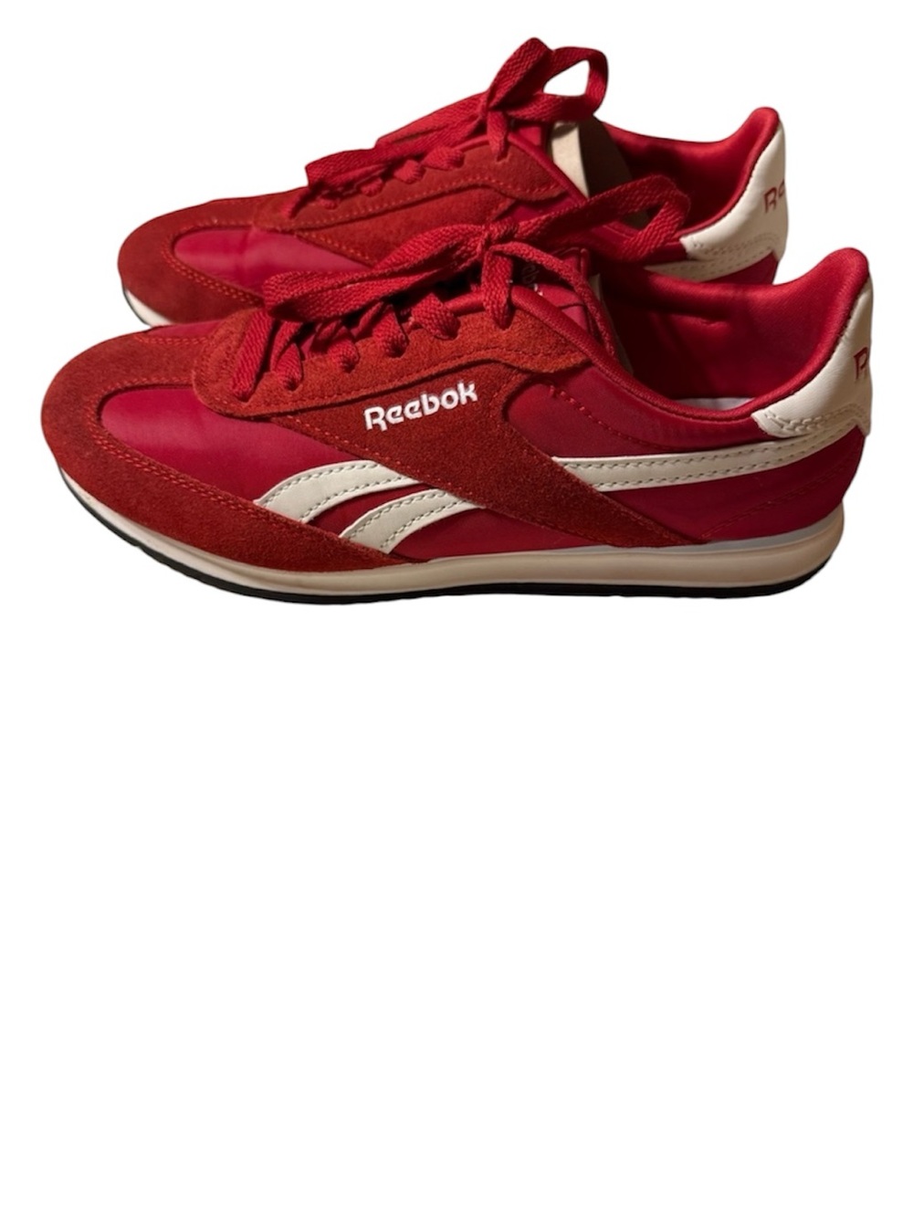 Reebok Women’s Fiori Red and White Retro Trainers - Picture 6 of 8